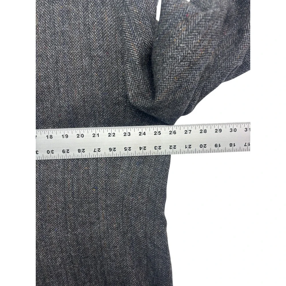 vtg Gray Herringbone Stripe Tweed 50R Blazer Jacket Sport Suit Coat Wool Mens
